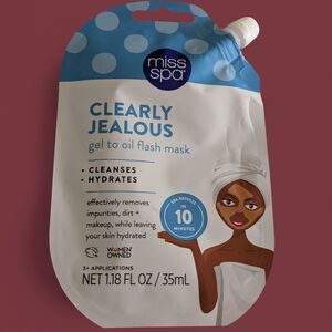 Miss Spa Clearly Jealous Gel to Oil Flash Mask 1.18 fl oz 3 + Applications Clean